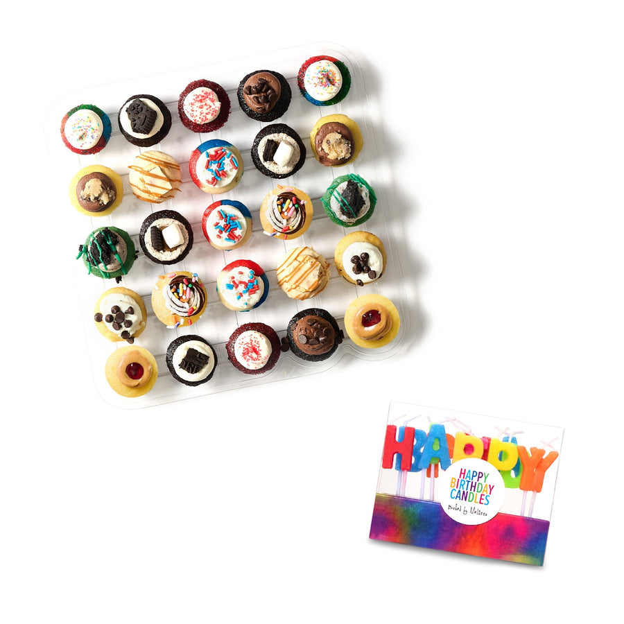 Happy Birthday Cupcakes 25-Pack & Candles